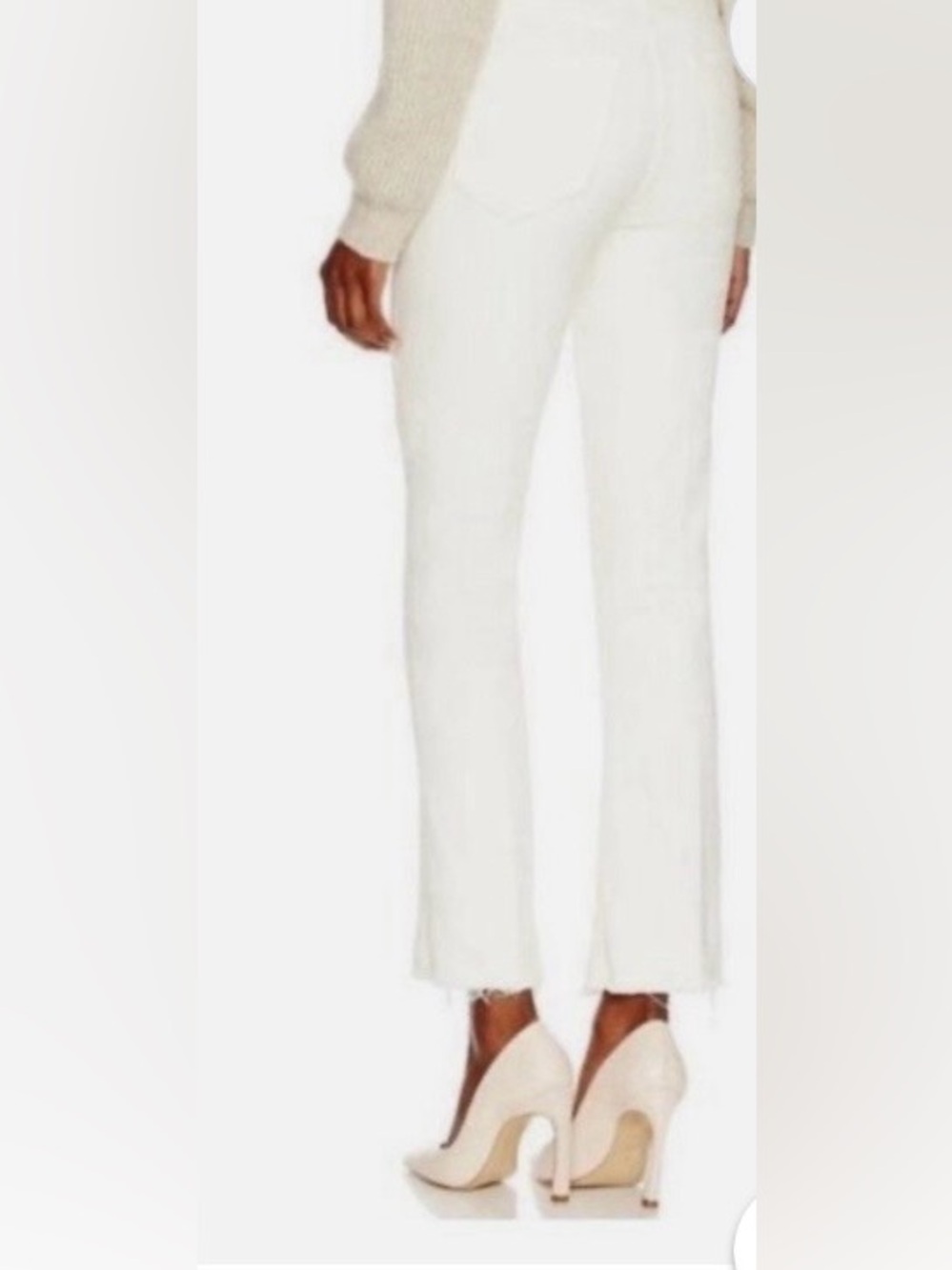 MOTHER The Tripper Ankle Fray “play date white” High Rise Cropped Size 28 - Picture 2 of 9